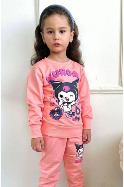 Kuromi Printed Girls' Top and Bottom Set