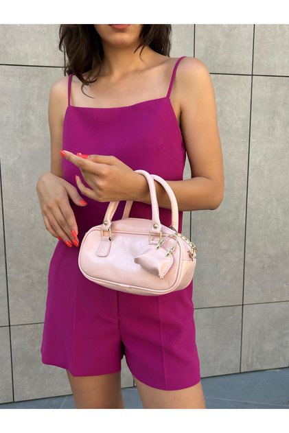 Abronia Pink Bag Women's Shoulder Bag with Charm Gift