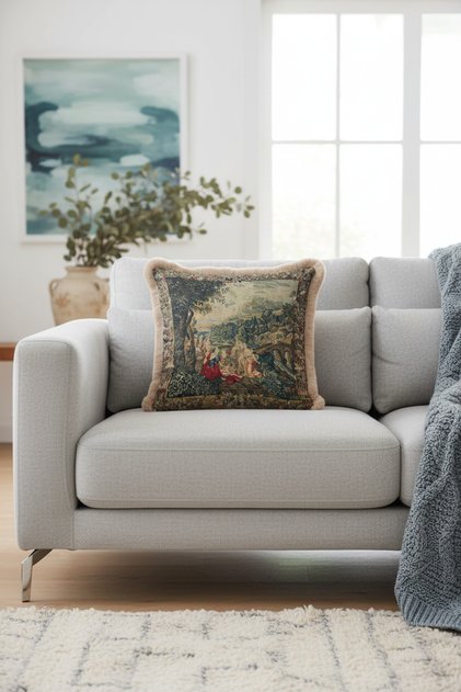 Baroque Avant-Garde Fringed Pillowcase-Palace Vintage Themed Tassel Throw Pillow Cover