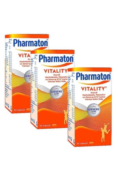 Pharmaton Vitality 30 Kapsül Takviye Edici Gıda X 3 Adet - 1