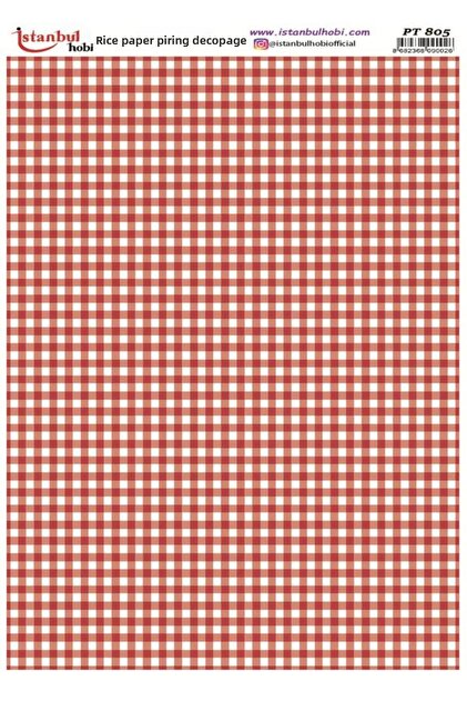 Rice Decopage Paper 30X42Cm Pt-805 Checkered