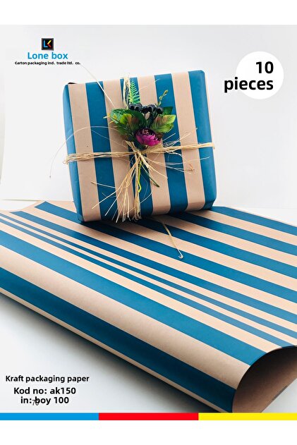 Package Paper Kraft Paper Wrapping Paper Gift Paper New Year's Dowry Packaging Paper 70x100 (10 PCS)