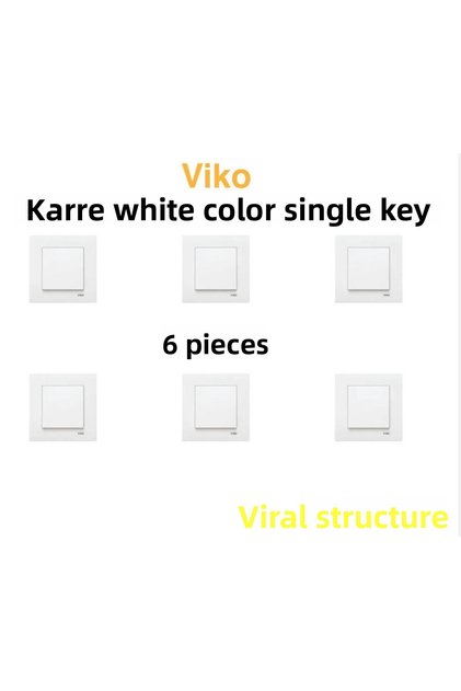 Viko Karre(6 Pcs) White Key (6 Pcs)