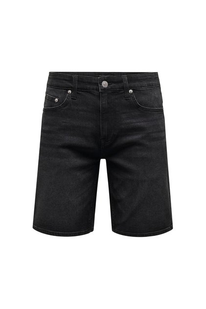 Normal Siyah Erkek Denim Şort ONSWEFT WB 8008 PIM DNM SHORTS VD