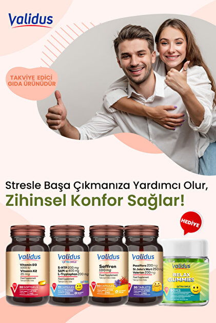 Stress Destek Seti - Extra Smile - Relax - 5 http - Saffron