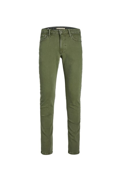 JJIGLENN JJEVAN CJ 977 SN Düşük Bel Slim Fit Yeşil Erkek Denim Pantolon