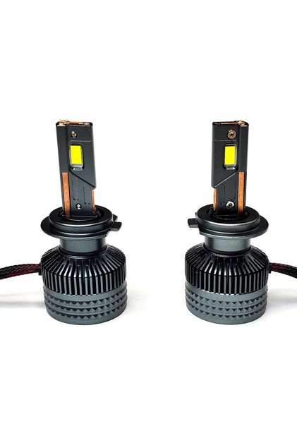 H7 Led Far Ampulü 24.000 Lumen Yüksek Işık Gücü 3 Bakır Flamenli Soğutma KINGEAGLE K16 Premium Xenon