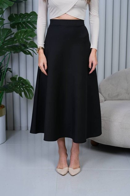 Puf Scuba Buy Elastic Lycra Flared Skirt