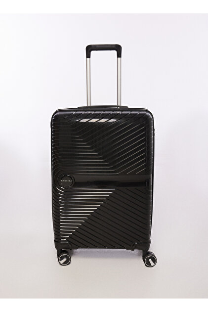 Fabrika Siyah 42x65x26 cm Orta Boy Çekçekli Sert Valiz FAB-5239