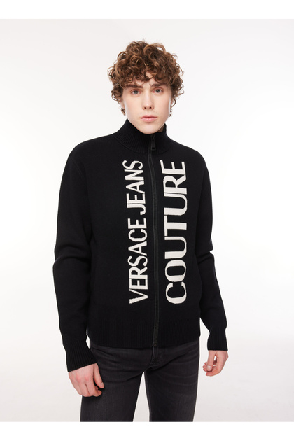 VERSACE JEANS COUTURE Siyah - Beyaz Erkek Hırka 75GAFM12CM11AA0E