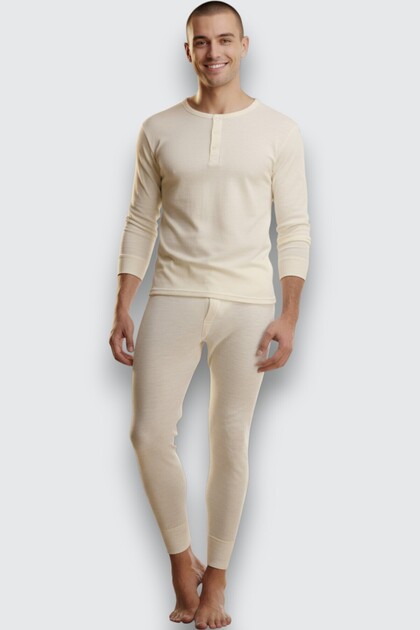Men's Thermal Underwear Thin Wool Underwear - Thin Fabric Comfortable Anti-Sweat Underwear Leggings Hasyün