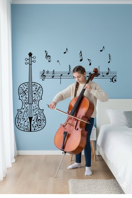 Music Violin Note Hall Living Room Sticker