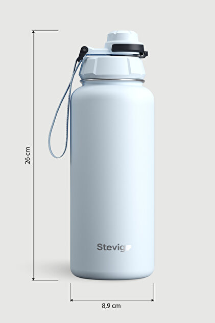 Stevig 1 Hand Leak-Proof Sızdırmaz Çelik Termos 1000 Ml Ice Melt