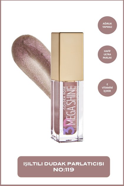 3D Mega Shine Lipgloss - 119 Sparkle - Işıltılı Dudak Parlatıcısı