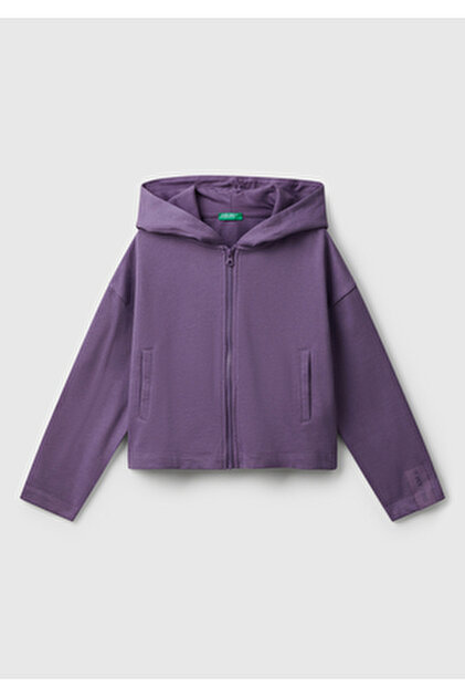MECH BUTİK Kuromi Kulaklı Lila Fermuarlı Hırka Sweatshirt - Fiyatı