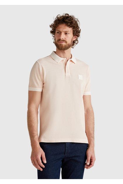 Tricou polo roz pentru bărbați, 100% bumbac organic, cu croiala normală