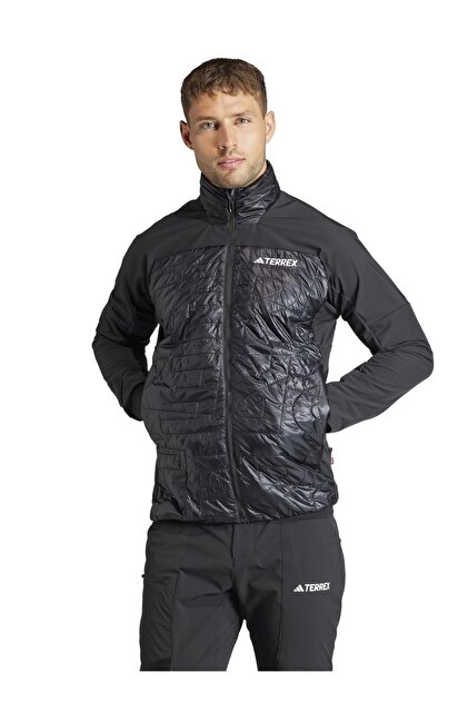 adidas Black Men's Stand Collar Terrex Coat Ib4196-Xpr Varil Hyb