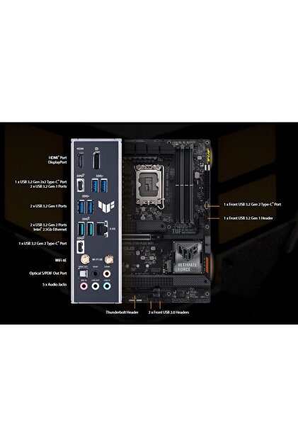ASUS TUF GAMING Z790-PLUS WIFI Z790 DDR5 (Vga Yok) GLan 2.5G ATX