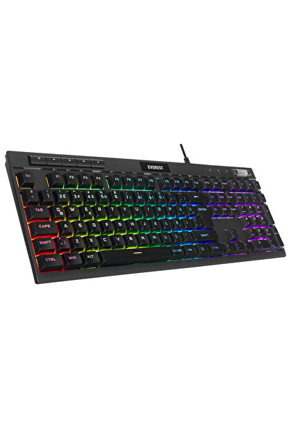 Everest KB-68 Shin Siyah Rainbow Q Membrane Klavye Gaming Klavye