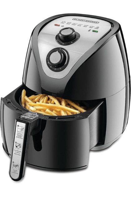 BLACK+DECKER 3.5L Manual Aerofry Air Fryer With Rapid Air Convection Technology, Black/Grey