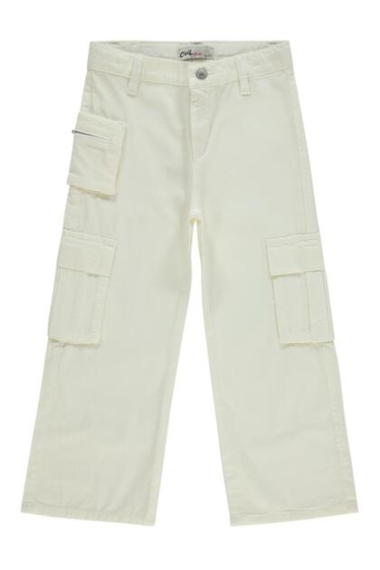 Three Pocket Cargo 6-9 Years Old Pants - White 9-10 Years Old