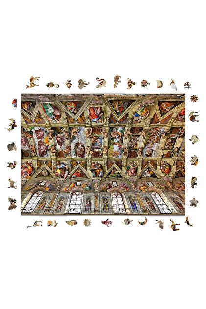 WePuzzleUp Ahşap Puzzle - Sistina Şapeli - 450 Parça, 29x39 cm