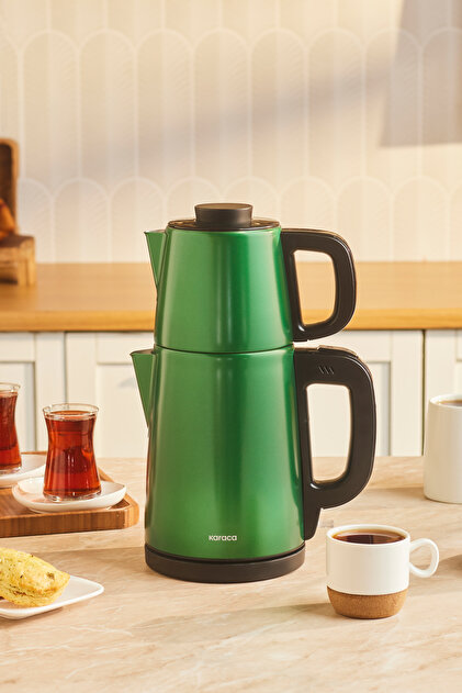 Karaca Tea Break 2 in 1 Inox Çelik Çay Makinesi Emerald Green