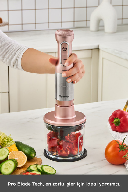 Karaca Mastermaid Prosteel 1000W Blender Set Cam Hazneli Rosegold