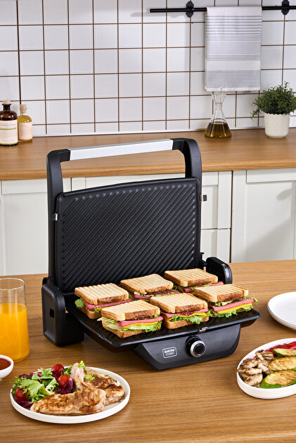 Karaca Gastro Classic Izgara ve Tost Makinesi Matte Black 6 Dilim