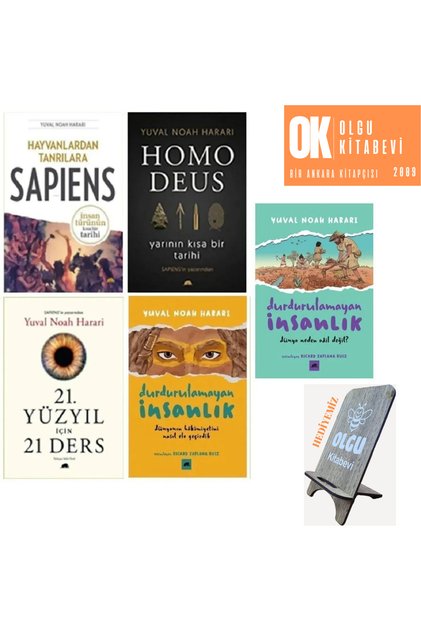 Sapiens - Homo Deus - 21.Yüzyıl İçin 21 Ders - Durdurulamayan İnsanlık 1-2 /TELEFON TUTUCU HEDİYE
