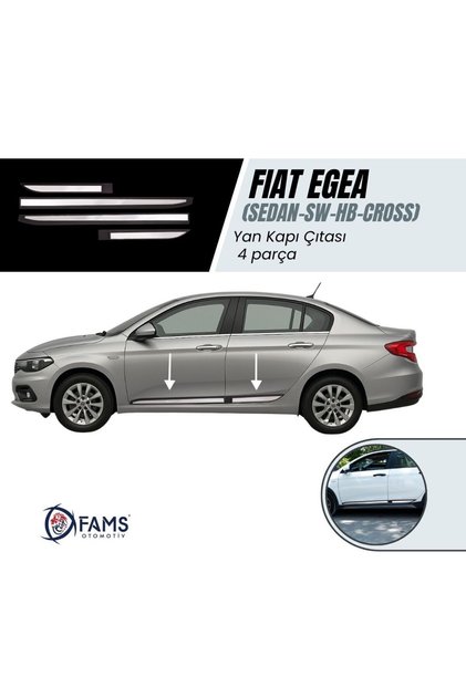 FIAT EGEA TIPO 2015> Yan Kapı Çıtası 4 kapı P,Çelik+ABS (SEDAN-SW-HB-CROSS)