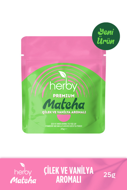 Premium Matcha Çilek ve Vanilya Aromalı