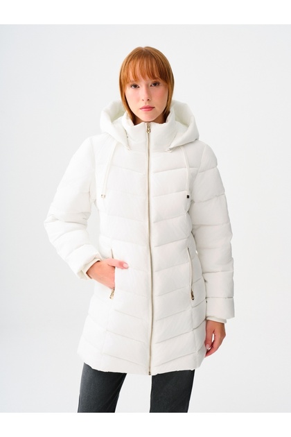 Women's Coat White Lf2037282