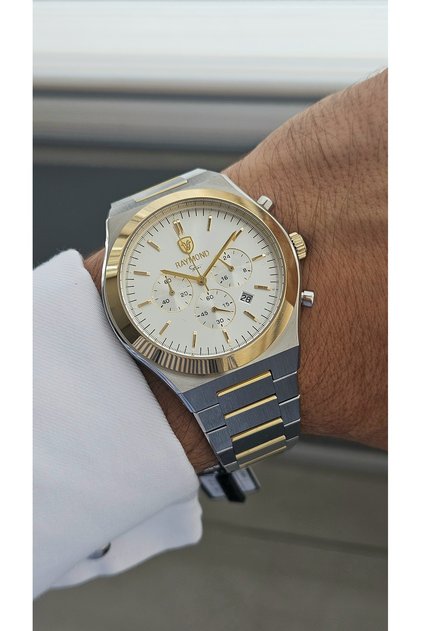 Rym-81051 Men's Lux Crono Wristwatch - Steel Case and Strap - Sapphire Glass - 2 Years Warranty Ipg-W