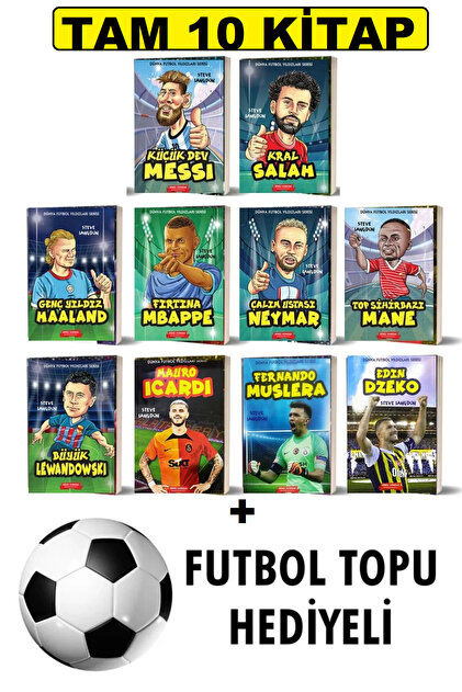 GÖNÜL YAYINCILIK DÜNYA FUTBOL YILDIZLARI 10 KİTAP MESSİ SALAH