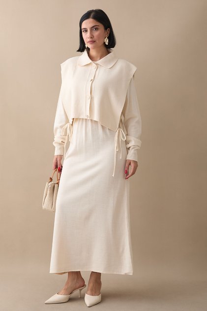Ecru Suit with Bolero Dress