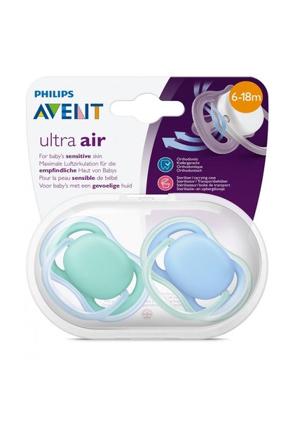 Scf244/22 Ultra Air Pacifier 6-18 Months Set of 2 Male