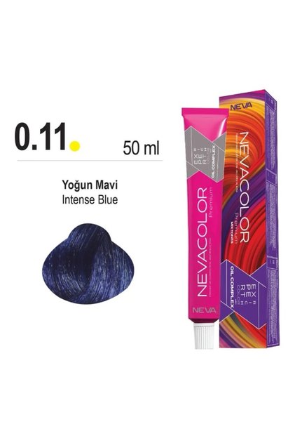 NEVACOLOR SAÇ BOYASI 0.11 YOĞUN MAVİ