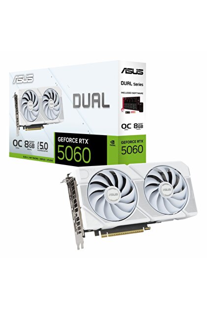 ASUS Dual GeForce RTX 5060 White OC 8GB GDDR7 128Bit HDMI/DP Ekran