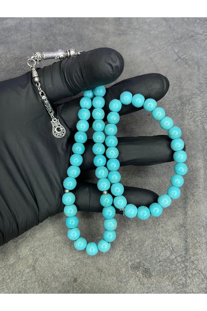 Turquoise Natural Stone Prayer Beads and Bracelet Set