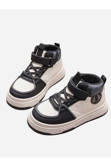 Boys Printed Cuff High-Top Sneakers