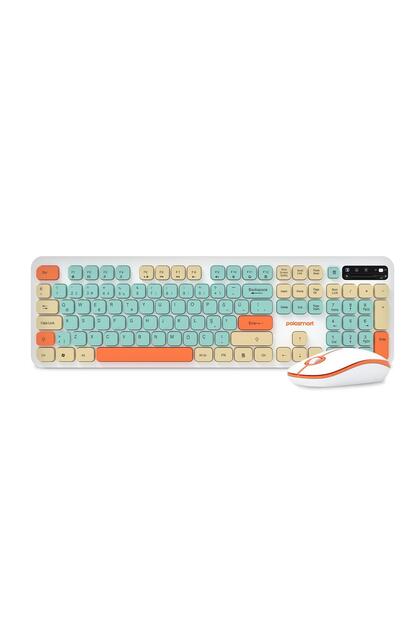 PSK12 Kablosuz 2.4 Ghz Pilli Klavye & Mouse Set Beyaz