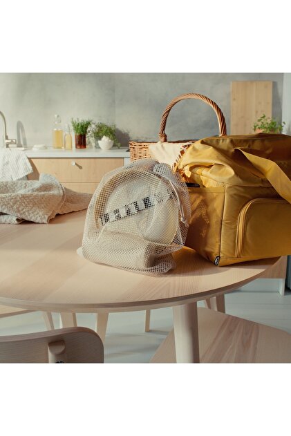 IKEA Piknik seti, karışık renkler, 21 parça file çantalı bej renk