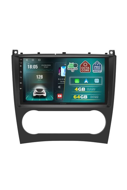 Навигация за Mercedes C-Class W204 (2007-2014) специално разработена, 4 GB Ram 64 GB Rom OctaCore, Carplay и Android