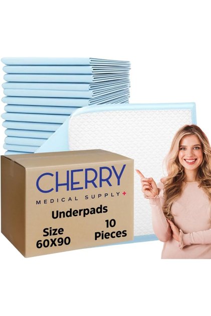 Disposable Underpads 60cm X 90cm (10-Pieces) Incontinence Pads, Bed Covers
