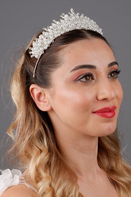 Margo Sparkling Crystal Stone Bridal Tiara Wedding Engagement Henna Nikah Princess Hair Accessory