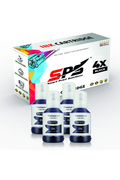 SPS Compatible Ink Cartridges for Epson | T-101 | 4x Black | Yield Upto 550 Pages