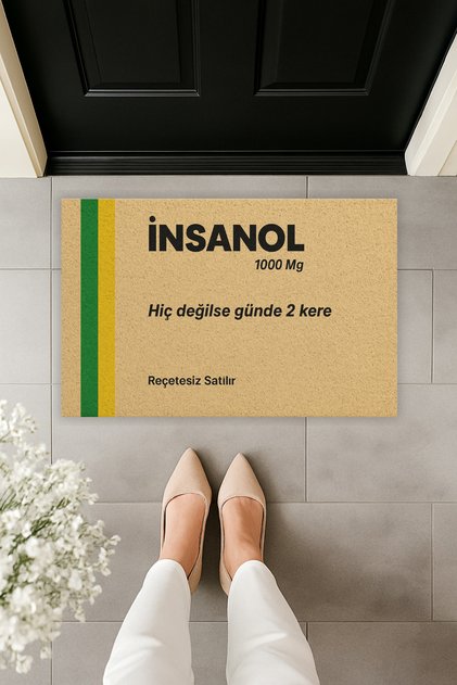 Modern Digital Printing Doormat - Humor Humanoid Door Front Mat 70X45Cm