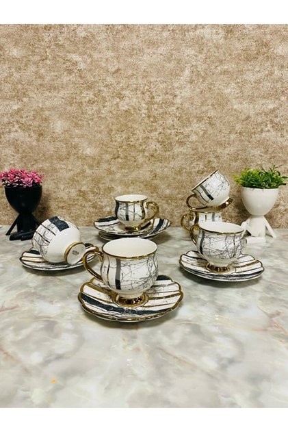 Marble patterned cup set