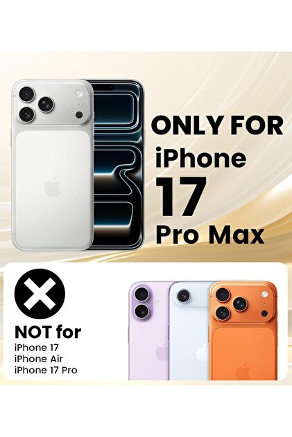 Rivor Apple iPhone 17 Pro Max Uyumlu Kartlıklı Cüzdanlı Kamera